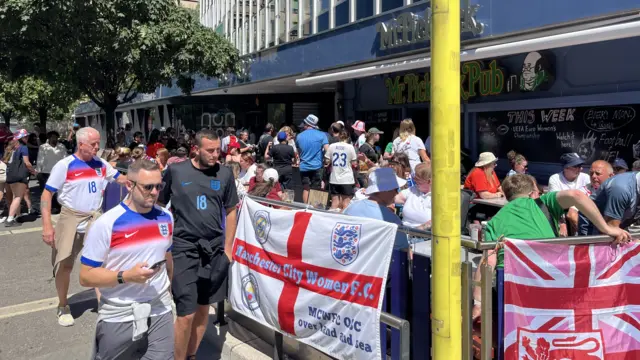 England supporters soaking up the atmosphere in Geneva