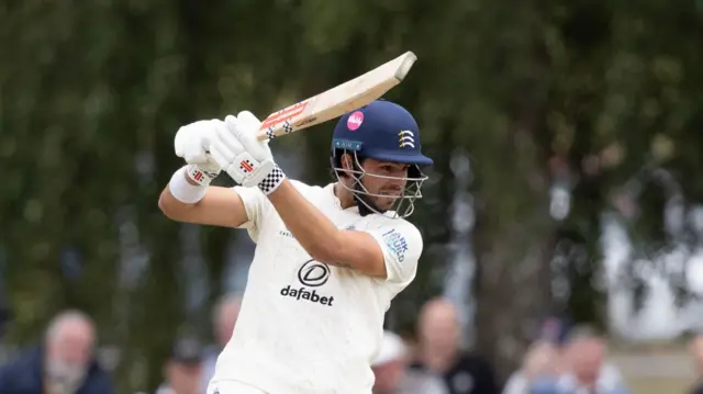 Max Holden batting for Middlesex v Northants