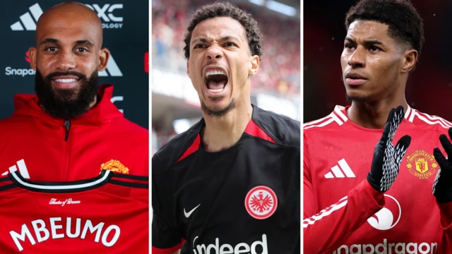 Bryan Mbeumo, Hugo Ekitike and Marcus Rashford