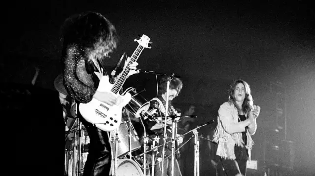 Black sabbath performing live on stage