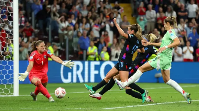 England's second goal from the penalty rebound