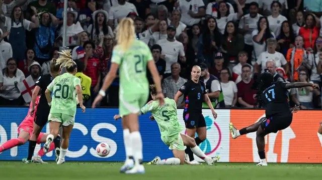 Michelle Agyemang of England scores goal