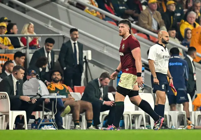 Joe McCarthy of British & Irish Lions leaves the pitch