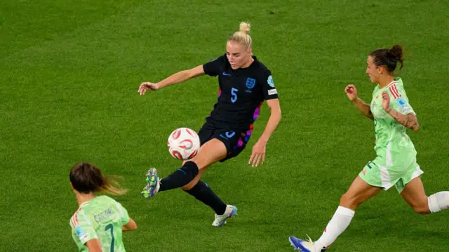 Alex Greenwood of England in action