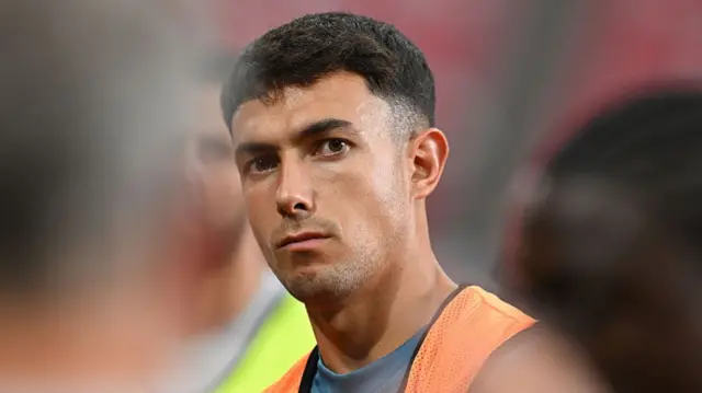 Martin Zubimendi en formation avec Arsenal