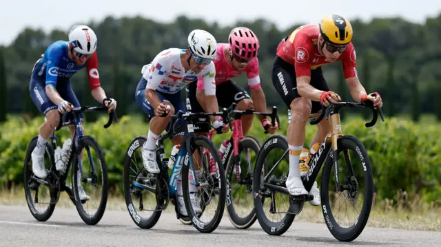 Breakaway group on stage 17 of the 2025 Tour de France