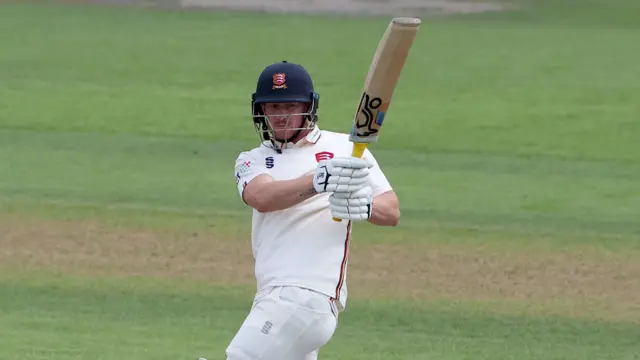 Jordan Cox reaching 50 for Essex at Sussex
