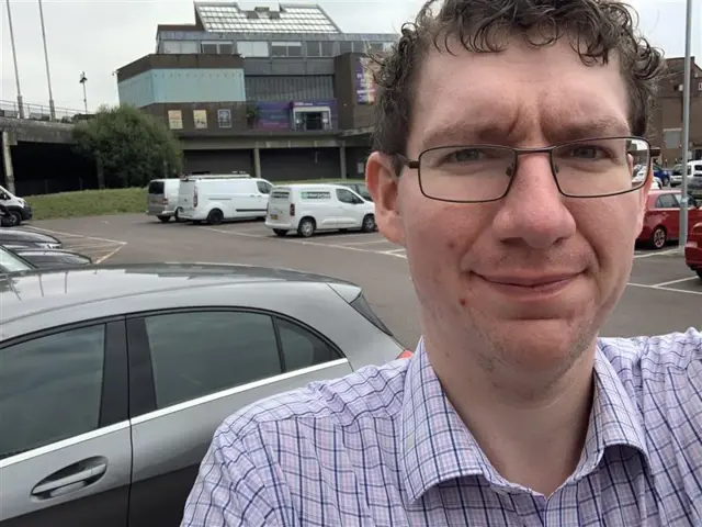 Ben stood in the Wyvern car park
