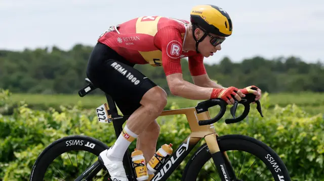 Jonas Abrahamsen during stage 17 of the Tour de France