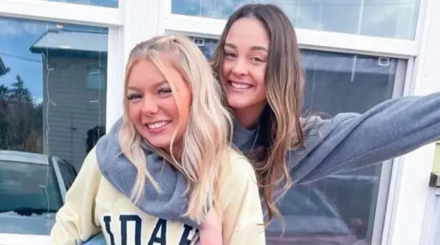 Madison Mogen (L) and Xana Kernodle smiling in an undated photo.