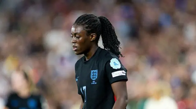 Michelle Agyemang in action for England