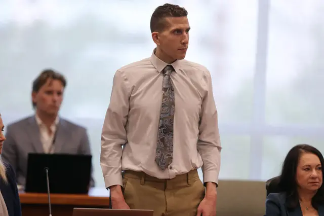 Bryan Kohberger stands in court