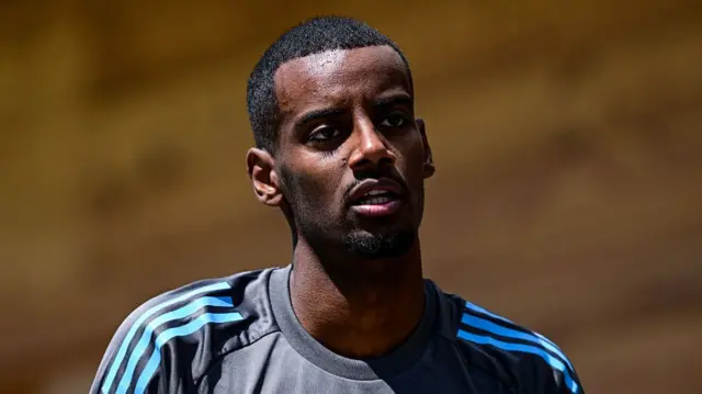 Alexander Isak in Newcastle training