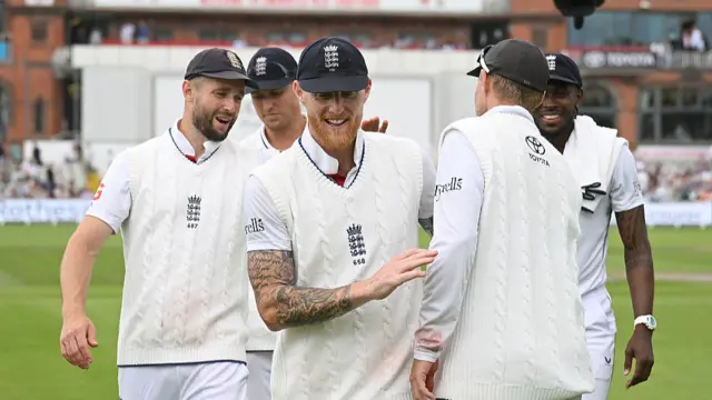Ben Stokes and the England team
