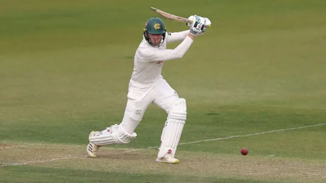 Lyndon James batting for Nottinghamshire