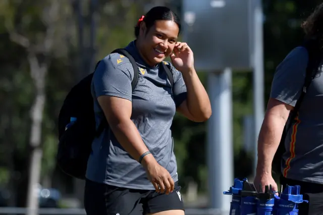 Sisilia Tuipulotu during Wales’ captain's run