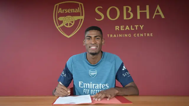 Arsenal unveil new signing Cristhian Mosquera at Sobha Realty Training Centre