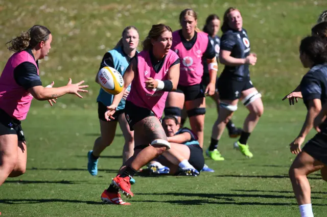 Wales' Georgia Evans in training
