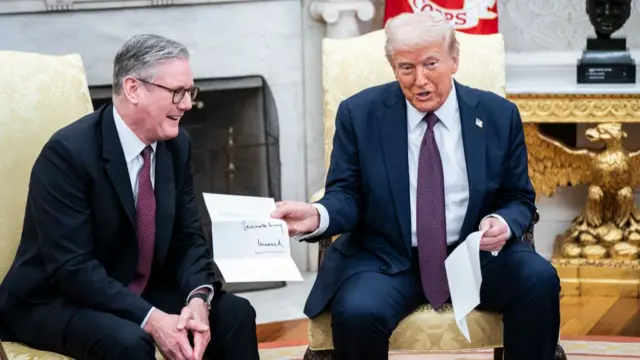 Trump met with Prime Minister Starmer in the Oval Office in February.