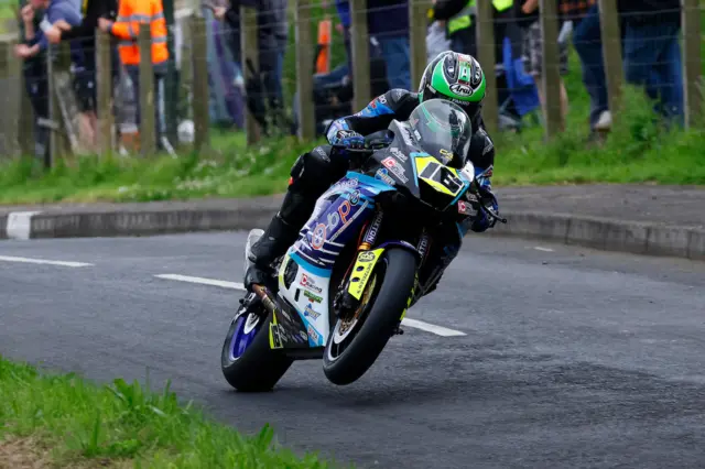 Mike Browne achieved his fifth Armoy road race win of his career on Friday