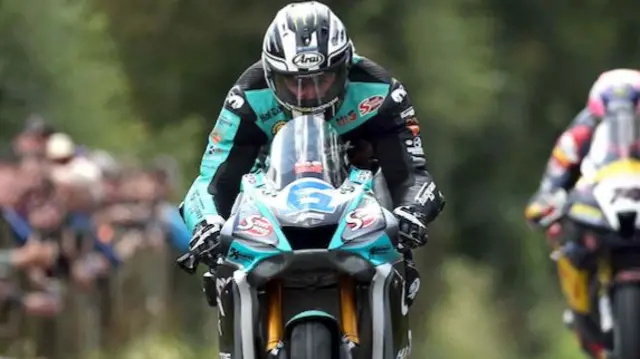 Michael Dunlop on his way to a Supersport success in 2023