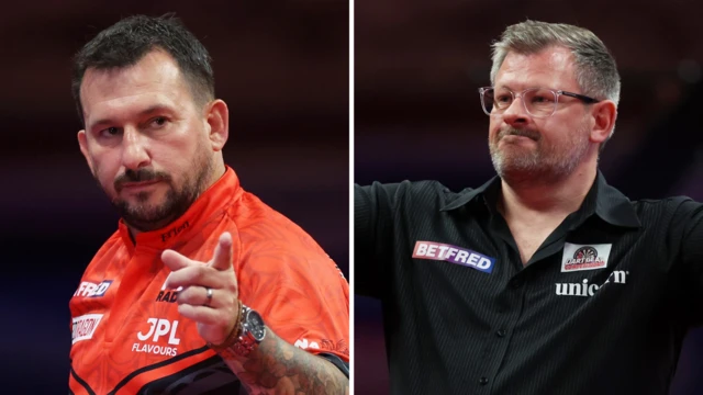 Jonny Clayton and James Wade split graphic