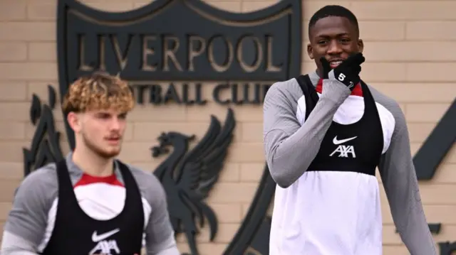 Harvey Elliot and Ibrahima Konate