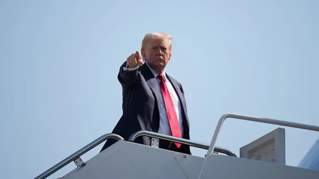 Trump at Air Force One
