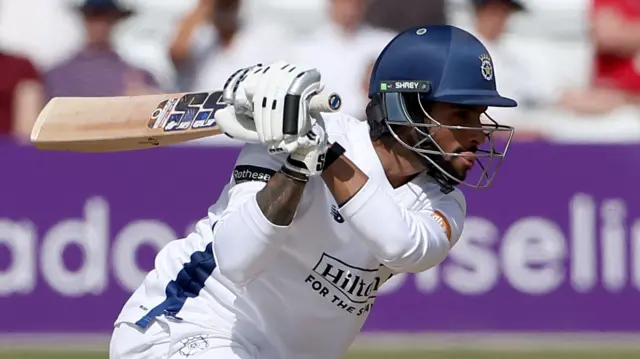 Tilak Varma batting for Hampshire