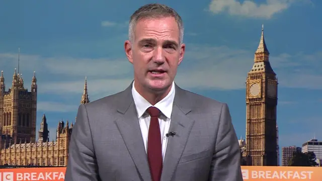 Kyle speaks to camera in the BBC studio