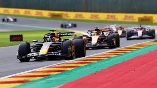 Verstappen leads Piastri at the Belgian Sprint GP