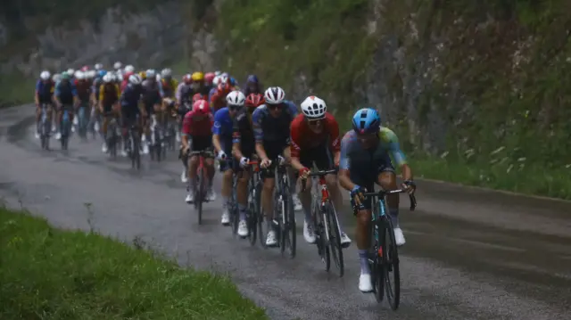 Davide Ballerini leads during stage 20 of the Tour de France