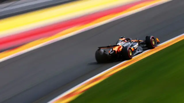 Oscar Piastri's car during qualifying at Spa.
