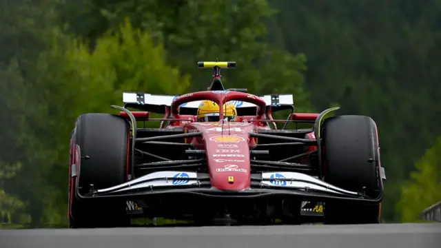 Lewis Hamilton during qualifying at Spa