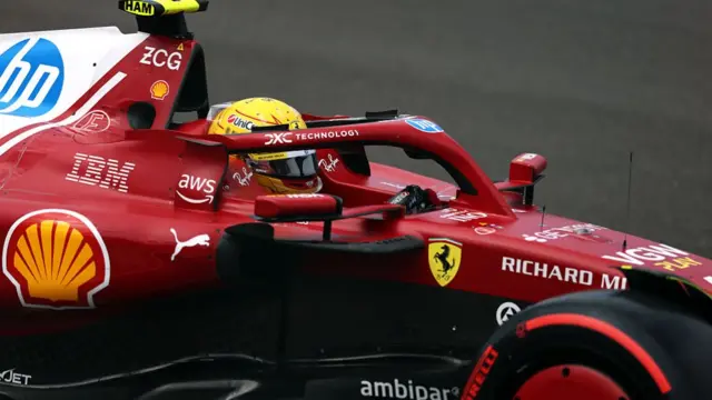 Lewis Hamilton's car during qualifying at Spa.