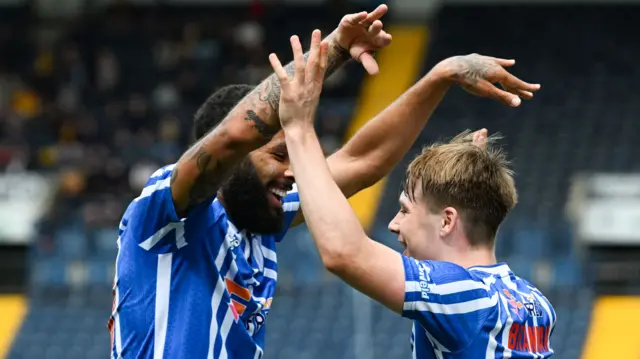 Kilmarnock players celebrating