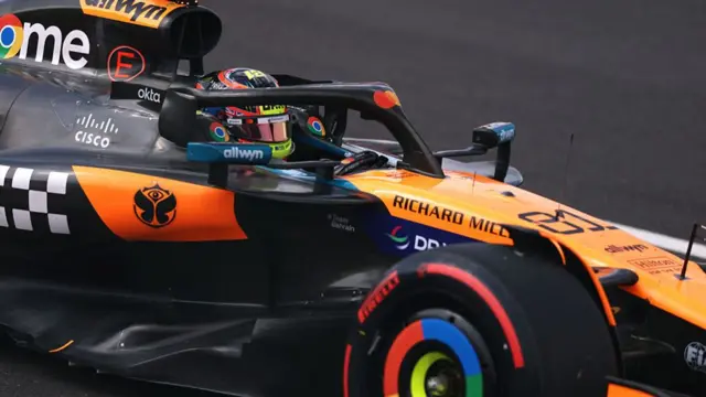 Oscar Piastri's car during Q2 at Spa.