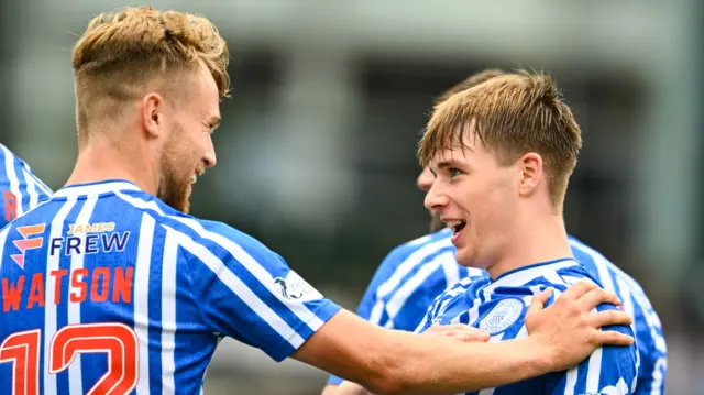 Kilmarnock players celebrating
