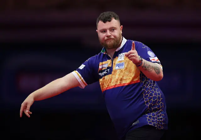 Josh Rock celebrates