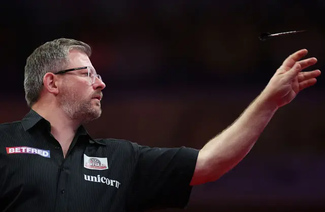 James Wade in action during the World Matchplay