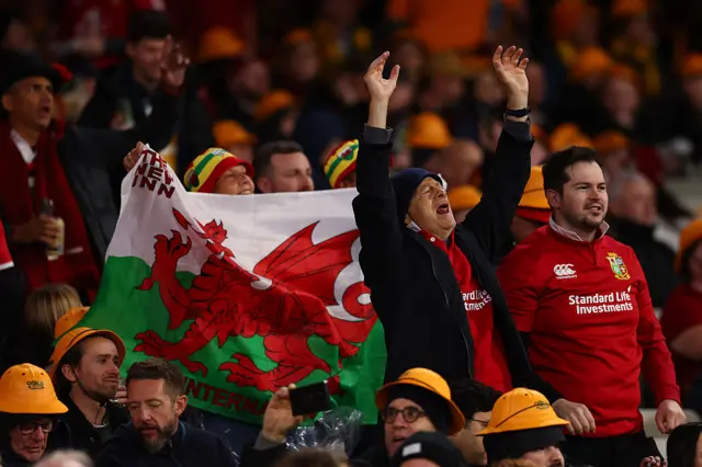 Lions fans show support