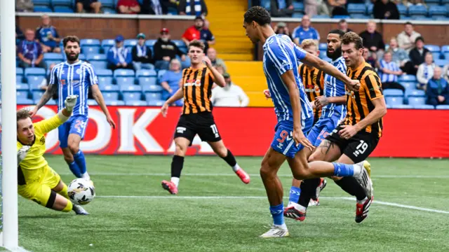 Marcus Dackers scores for Kilmarnock against East Fife