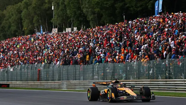 Oscar Piastri on the medium tyre at Spa.