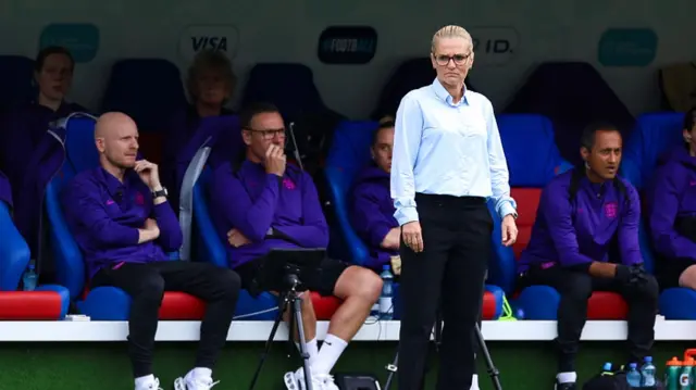 Head coach Sarina Wiegman of England