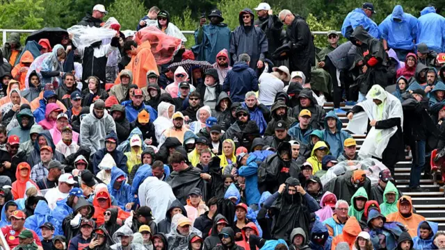 Fans in the rain at Spa.