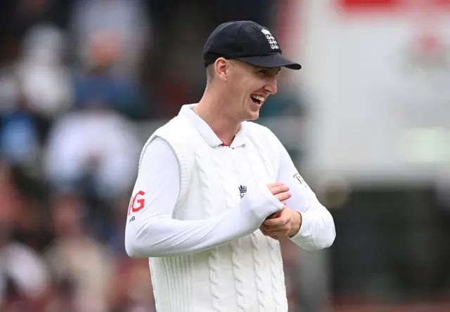 Harry Brook laughing
