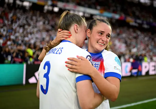Ella Toone in tears after winning Euros