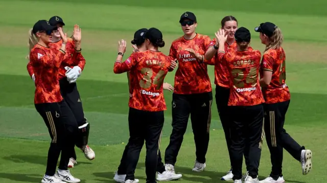 Blaze celebrate a wicket