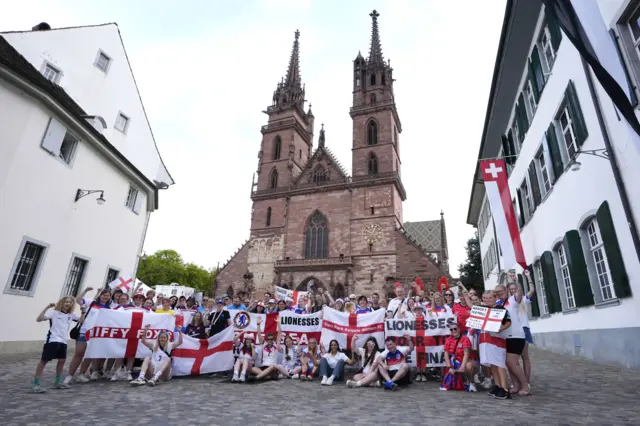 England fans in Basel