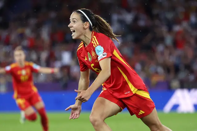 Aitana Bonmati celebrating for Spain